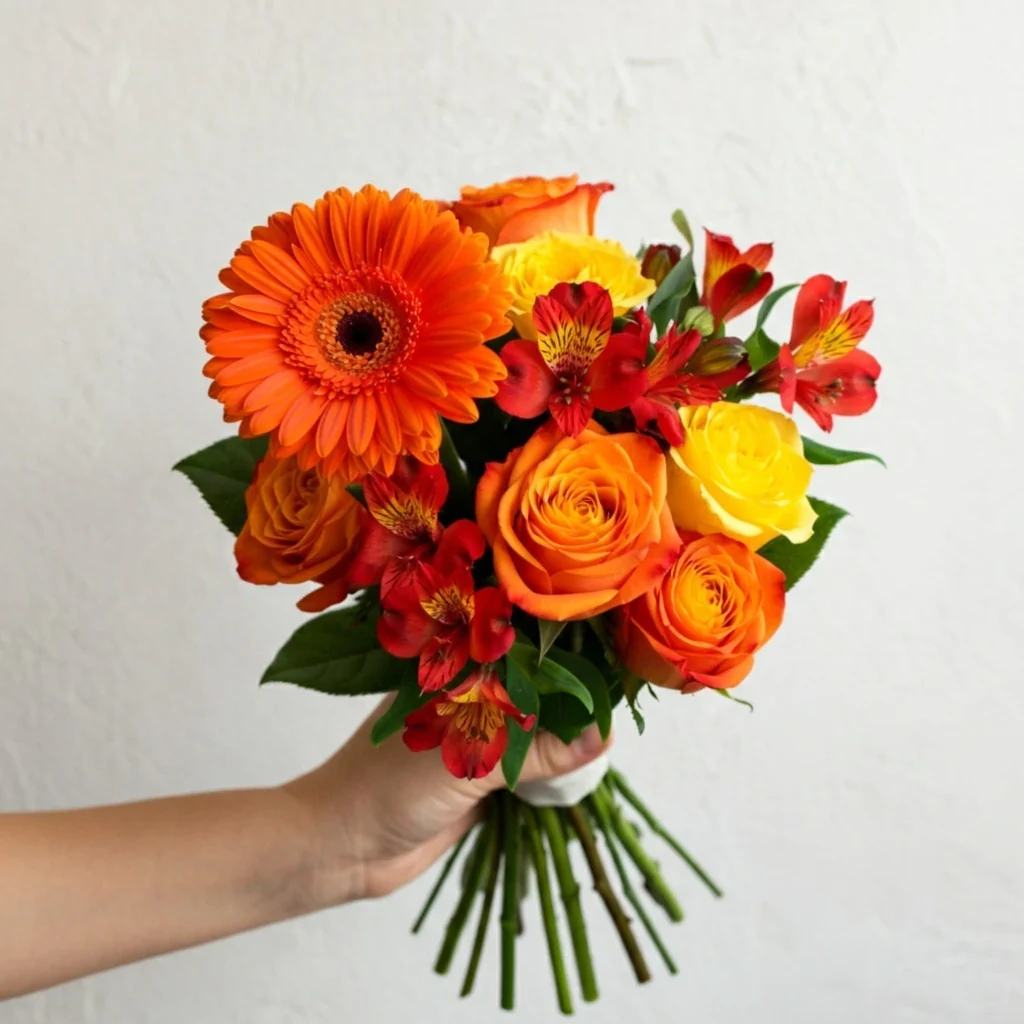 Mimo Gérberas + Rosas laranja